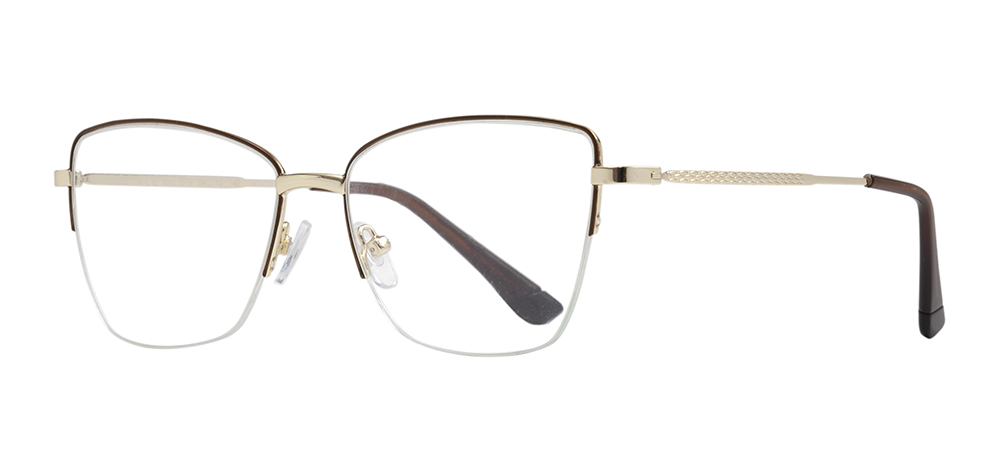 CARETTA Eyeglasses Teenage Woman Rectangular Half Framed Metal Unfiltered CRTTA 7879-C.0403